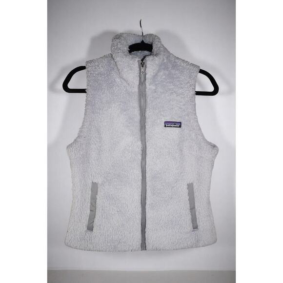 Patagonia Women’s Los Gatos Fleece Vest | Size S | Light Gray | Full Zip Sherpa - Picture 1 of 13
